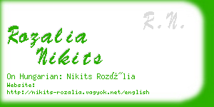 rozalia nikits business card